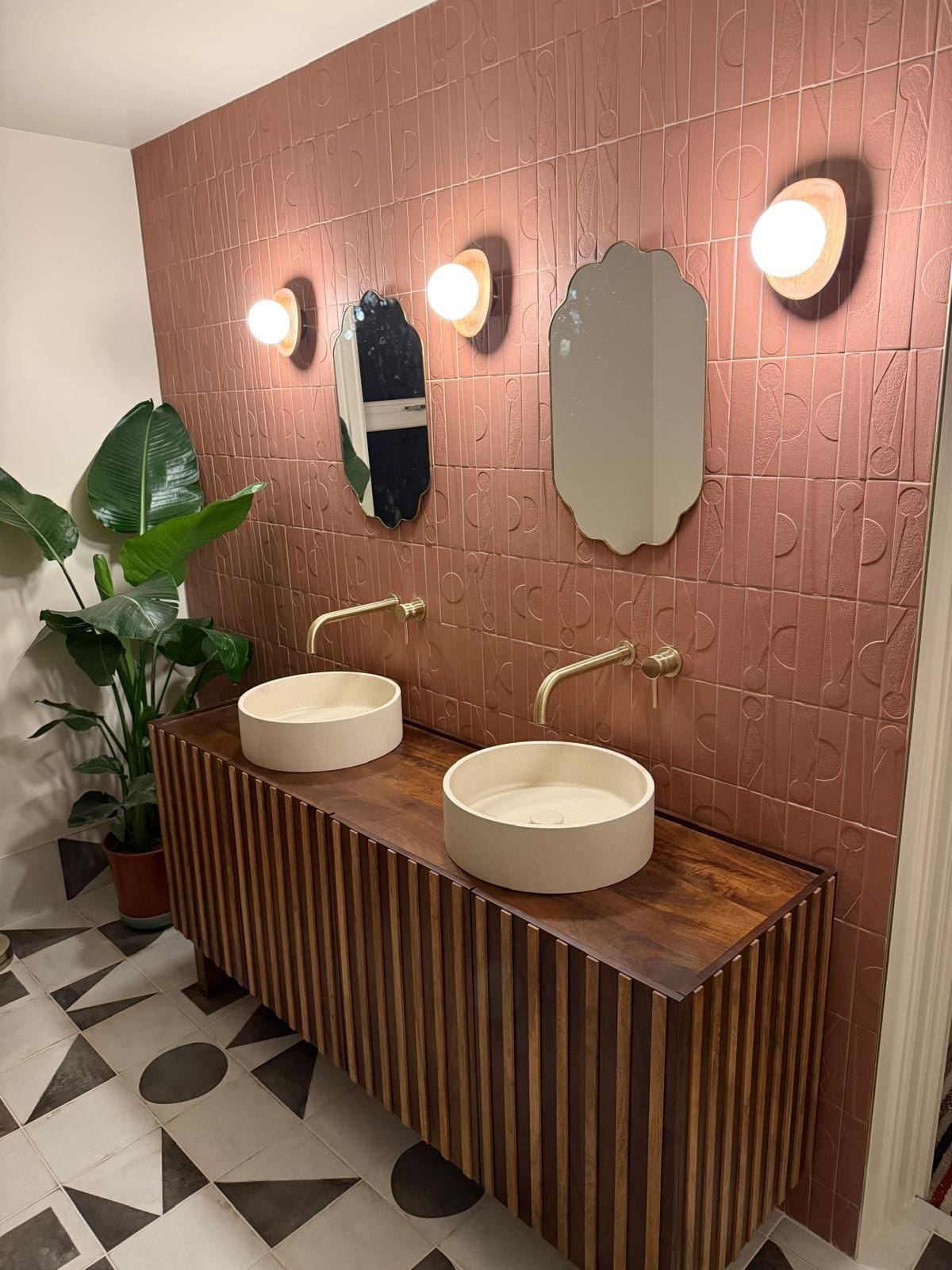 His and hers wash area in new bathroom in Huddersfield